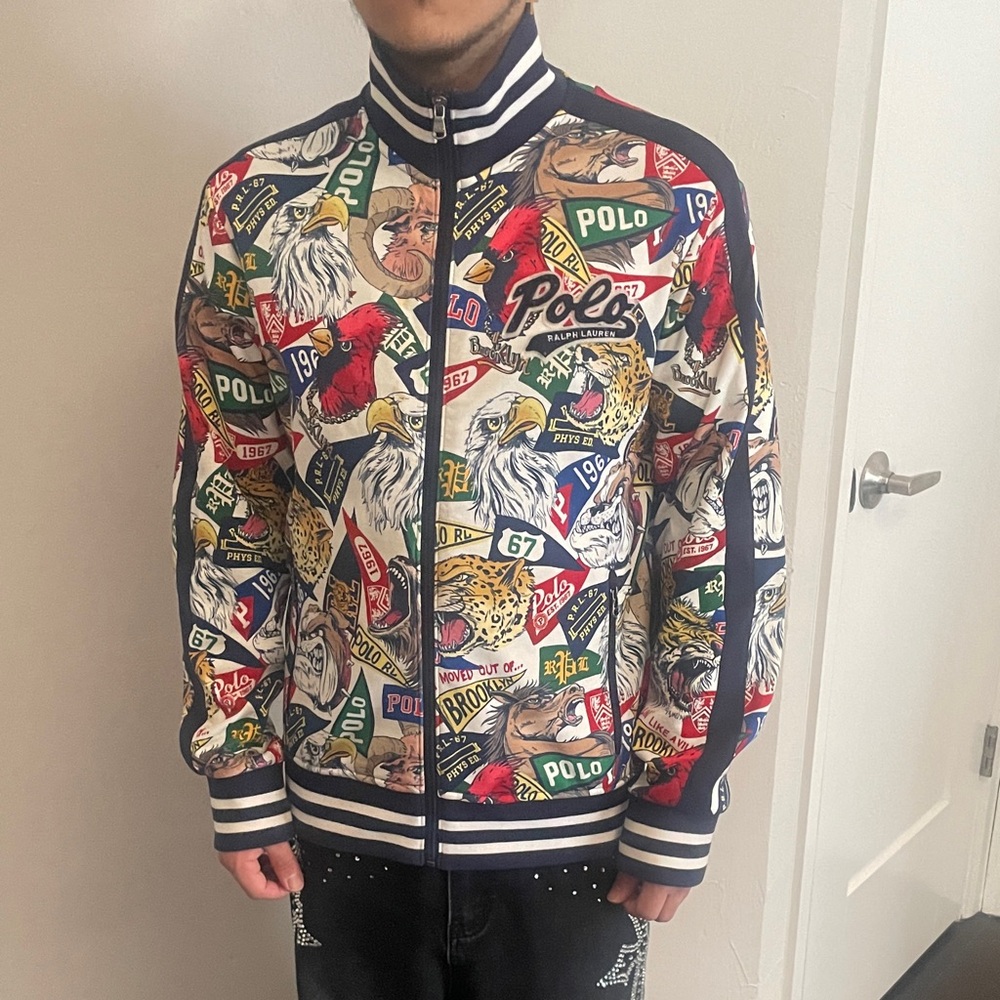 Polo by Ralph Lauren Multicolor Graphic Bomber Jacket